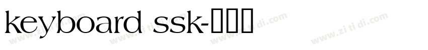 keyboard ssk字体转换